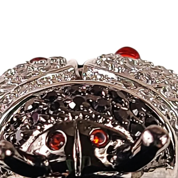 nOir Ladybug Crystal Ring Size 6 Pave' Statement Cocktail Bling Bold Sig… - Picture 7 of 12